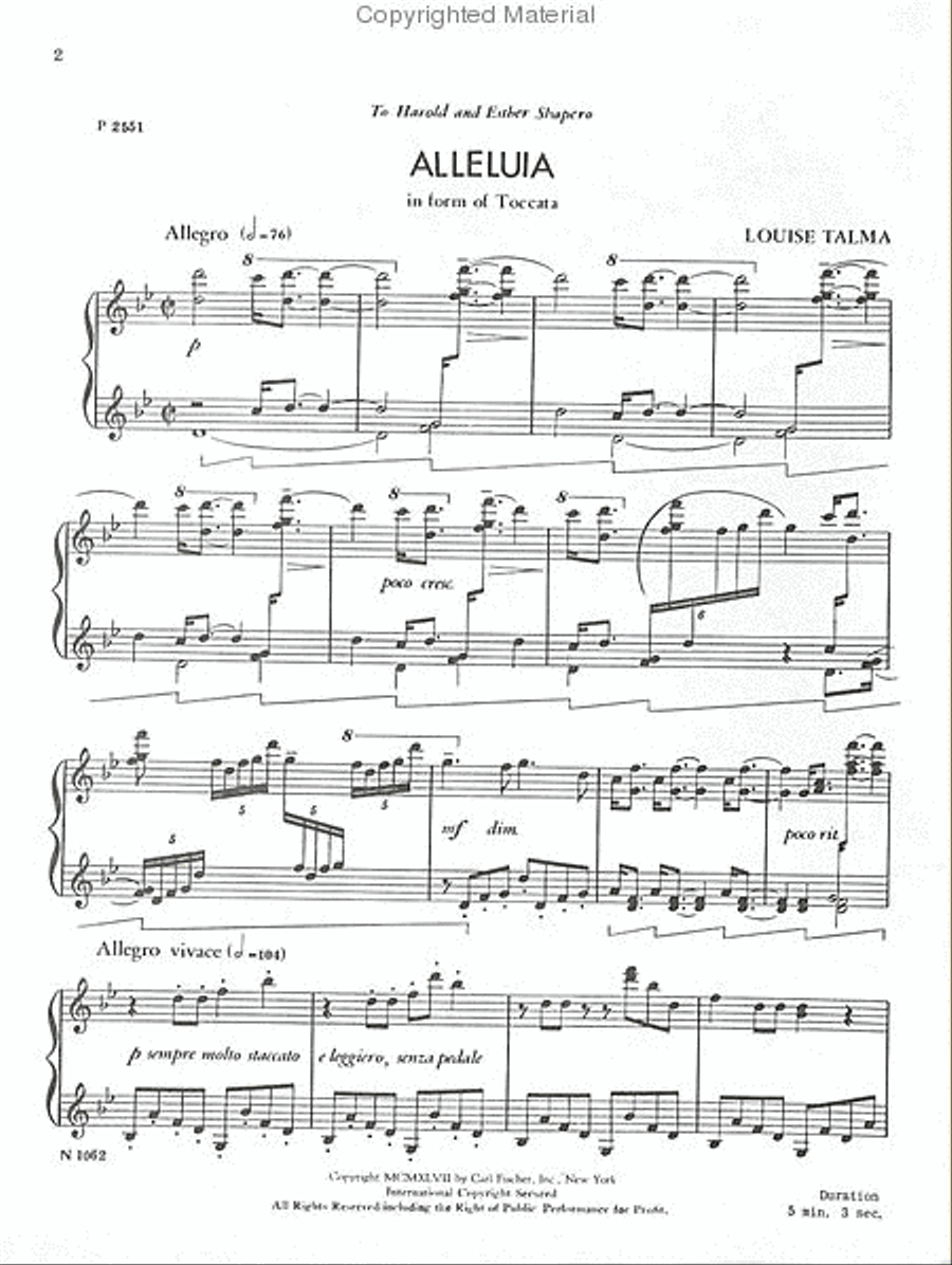 Alleluia in Form of Toccata Piano Solo scores gallery preview page 2