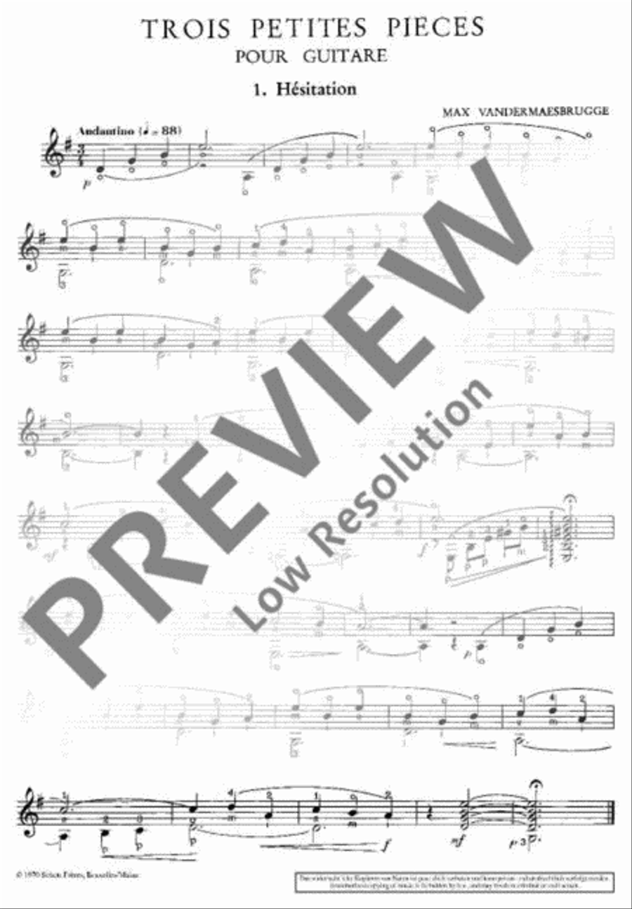 Three little Pieces Classical Guitar scores gallery preview page 3