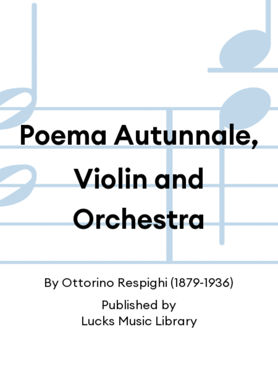 Poema Autunnale, Violin and Orchestra