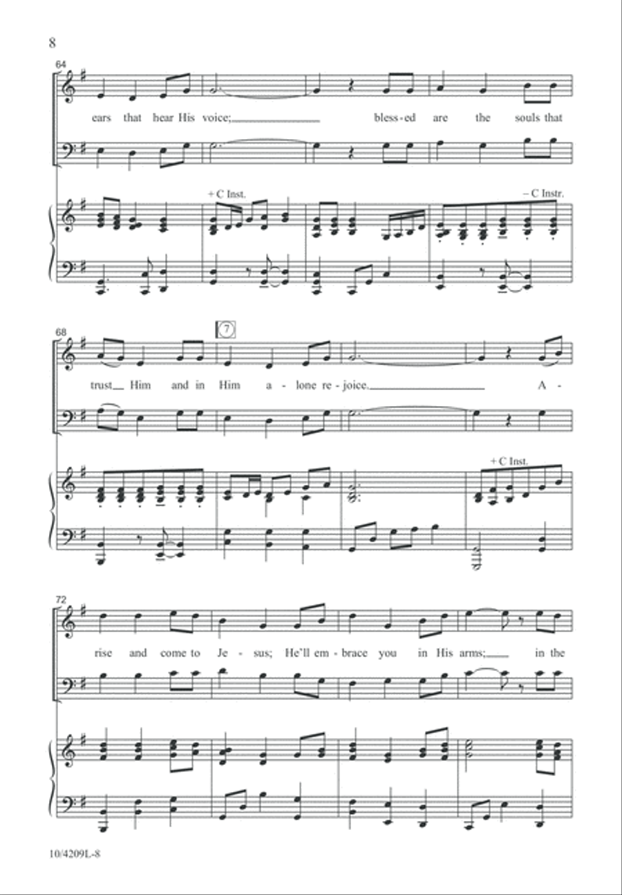 Arise and Come to Jesus Arise and Come to Jesus 4-Part scores gallery preview page 8