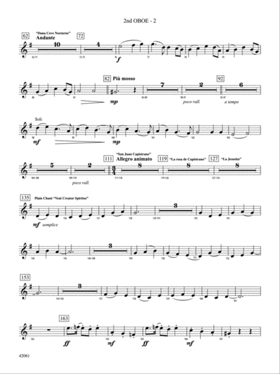South County Sketches: 2nd Oboe Full Orchestra scores gallery preview page 2