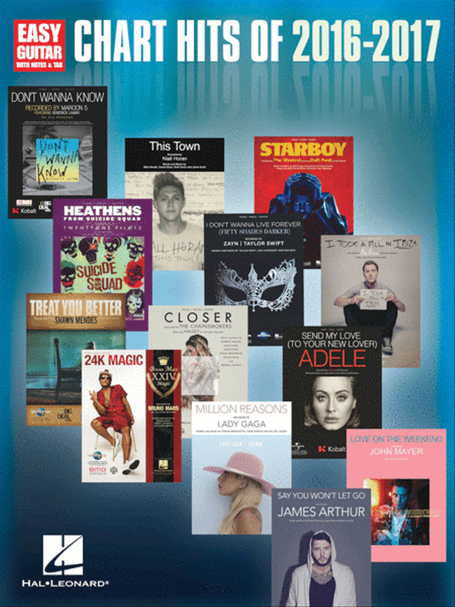 Chart Hits of 2016-2017 Electric Guitar scores gallery preview page 1