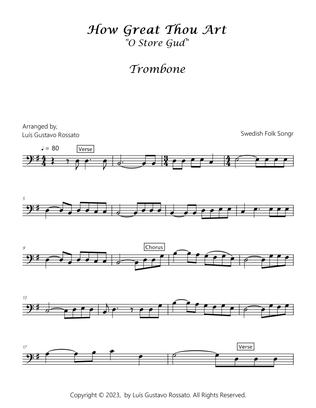 Book cover for How Great Thou Art (O Store Gud) - Trombone