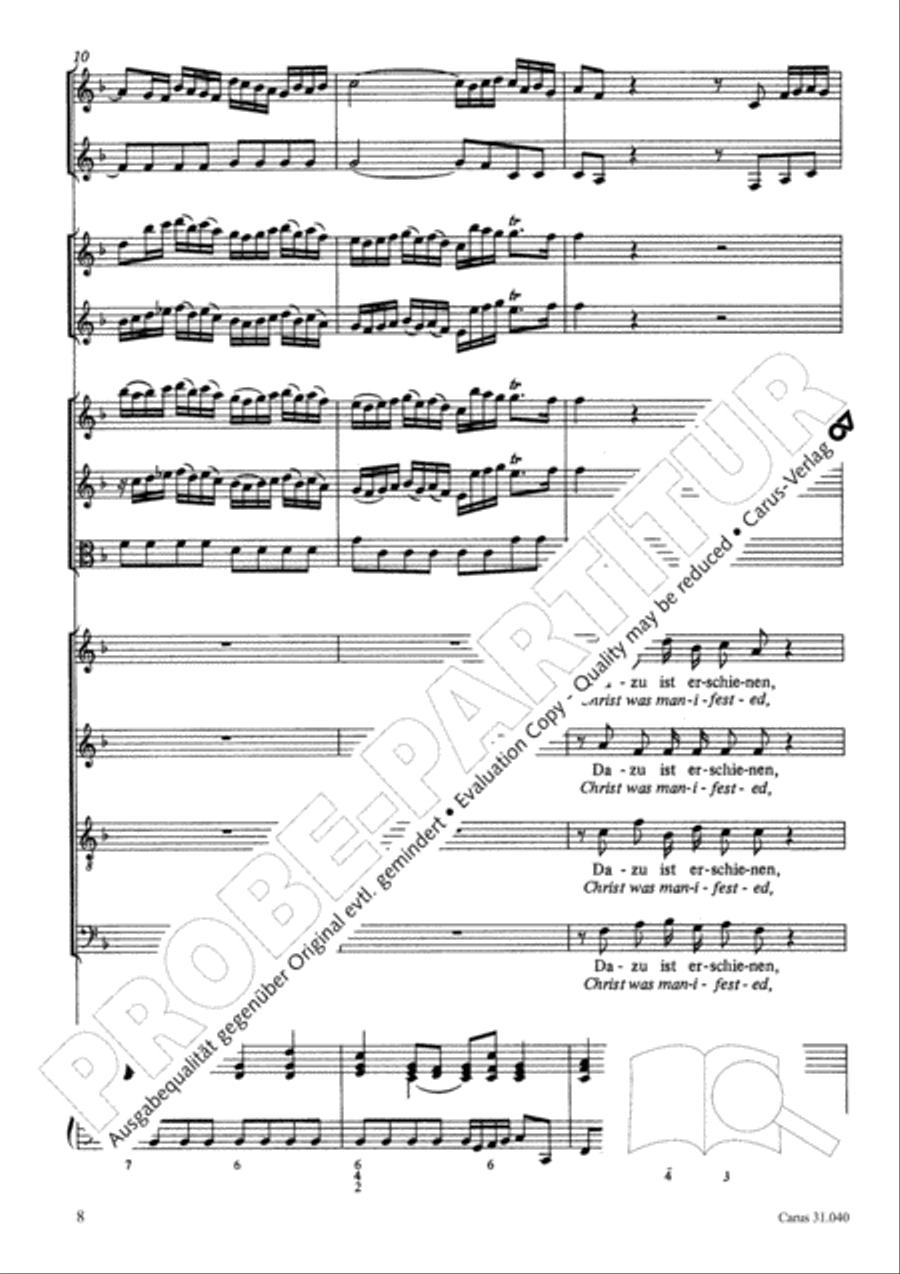 Christ was manifested for this purpose (Dazu ist erschienen der Sohn Gottes) ATB scores gallery preview page 9