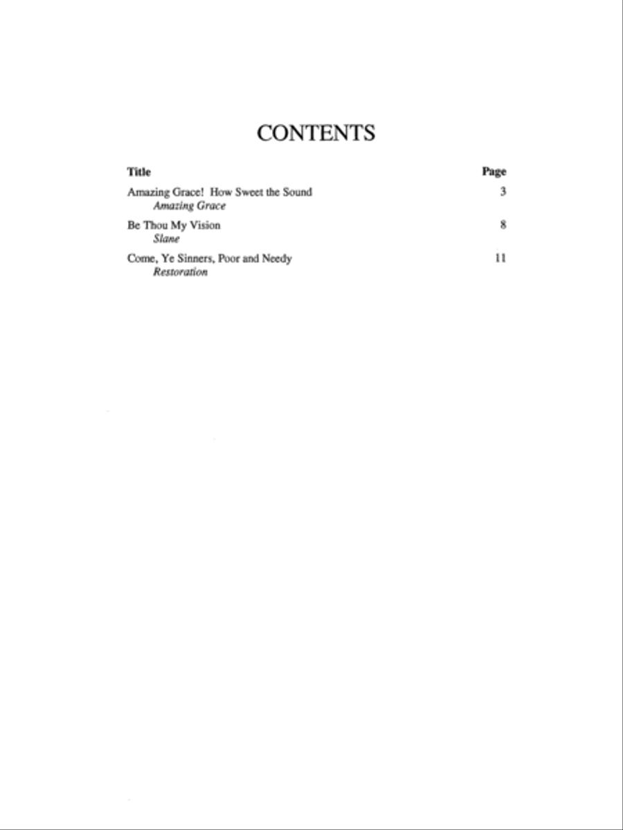Three Folk Hymn Improvisations for Organ Organ Solo scores gallery preview page 1