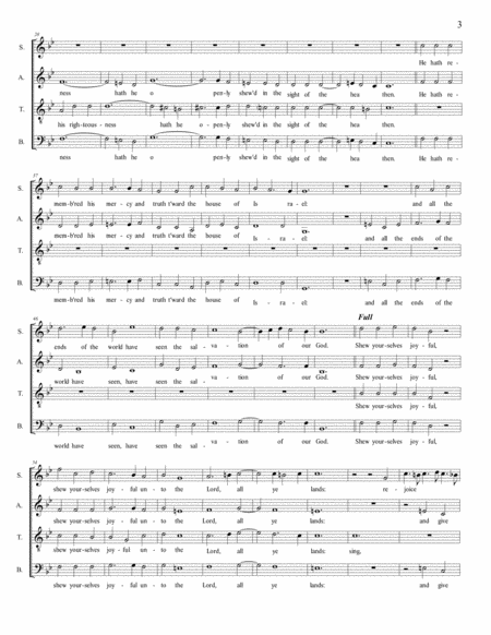 CANTATE DOMINO - O sing unto the Lord - H. Purcell - For SATB Choir image number null