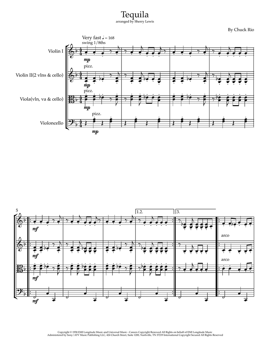 Tequila Tequila String Trio scores gallery preview page 3