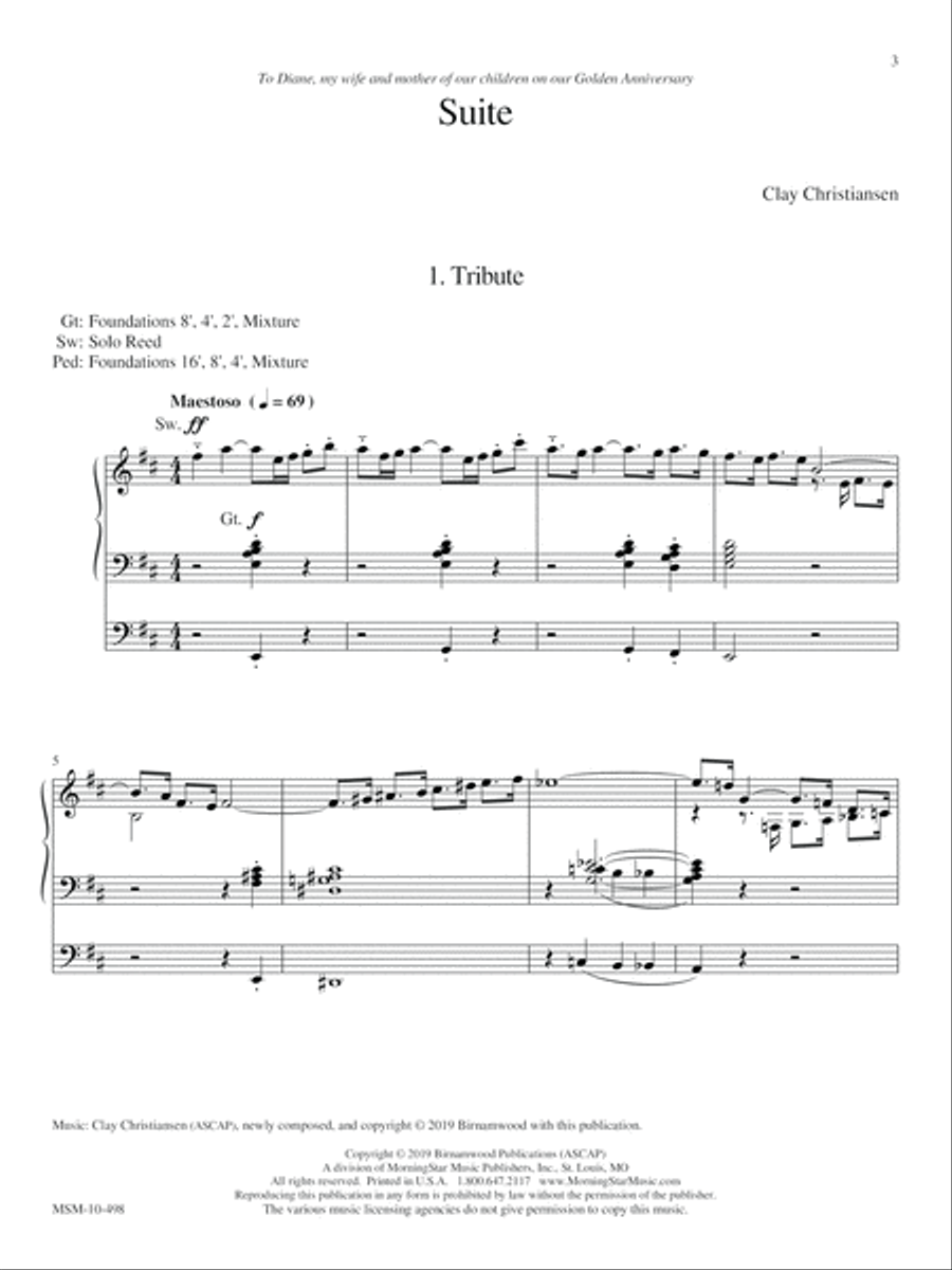 Suite Organ scores gallery preview page 1