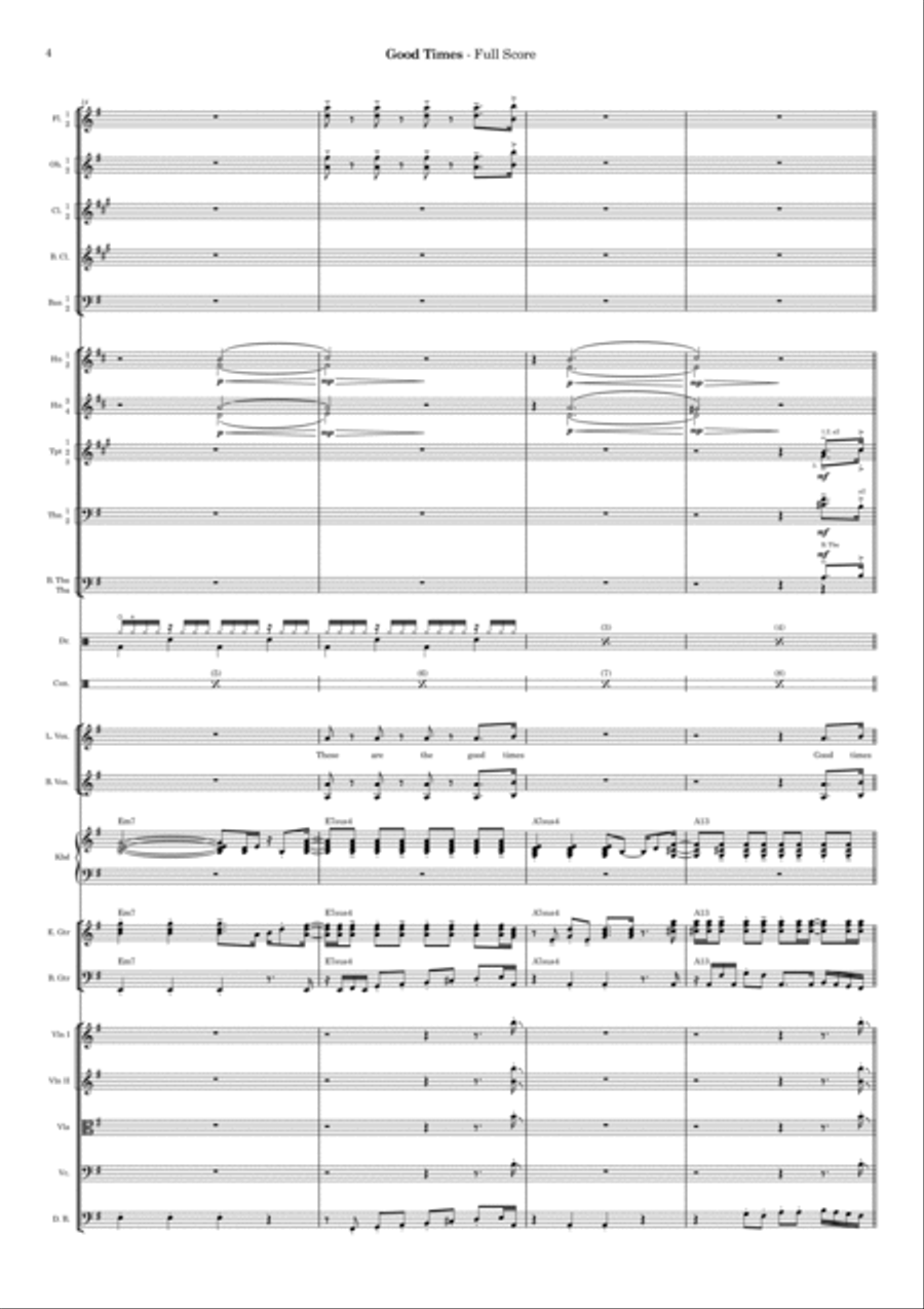 Good Times Full Orchestra scores gallery preview page 4