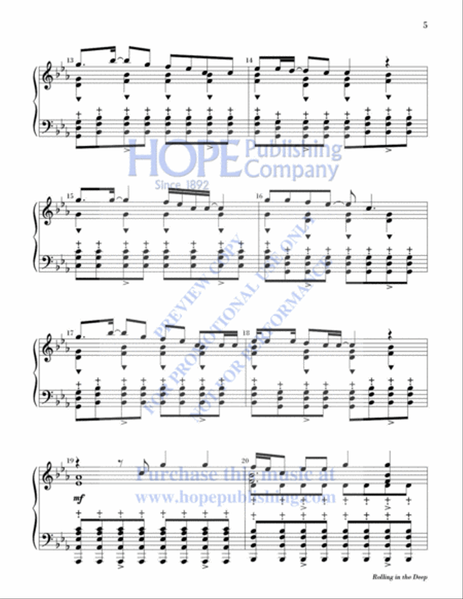 Rolling in the Deep 2-Octaves scores gallery preview page 6
