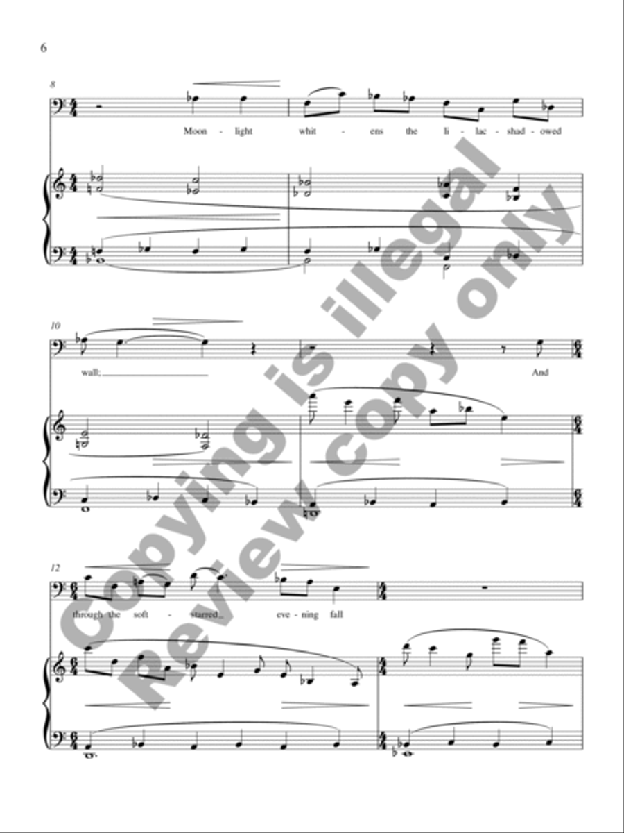 Nocturne of Remembered Spring Baritone Voice scores gallery preview page 7