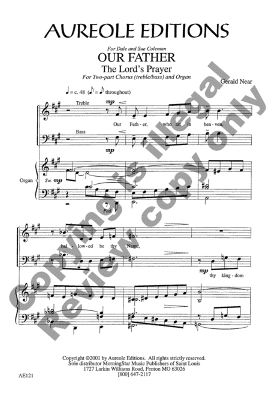 Our Father (The Lord's Prayer) 3-Part scores gallery preview page 3