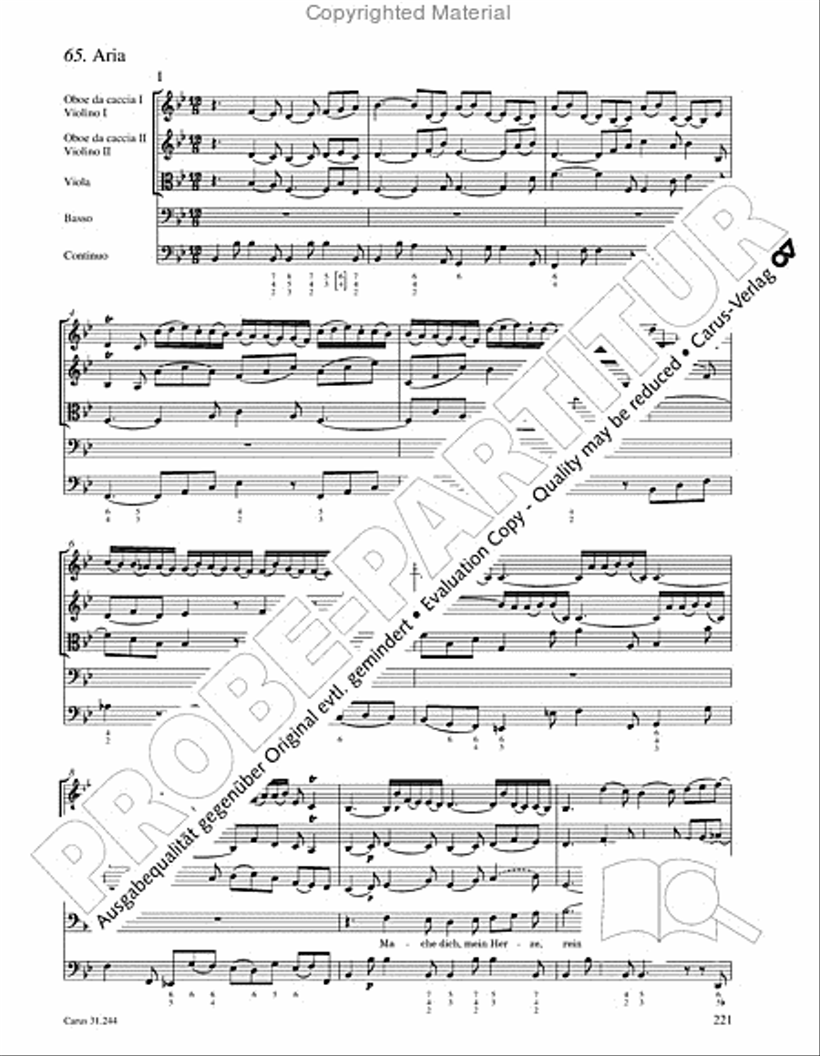 St. Matthew Passion (Matthaus-Passion) 4-Part scores gallery preview page 223