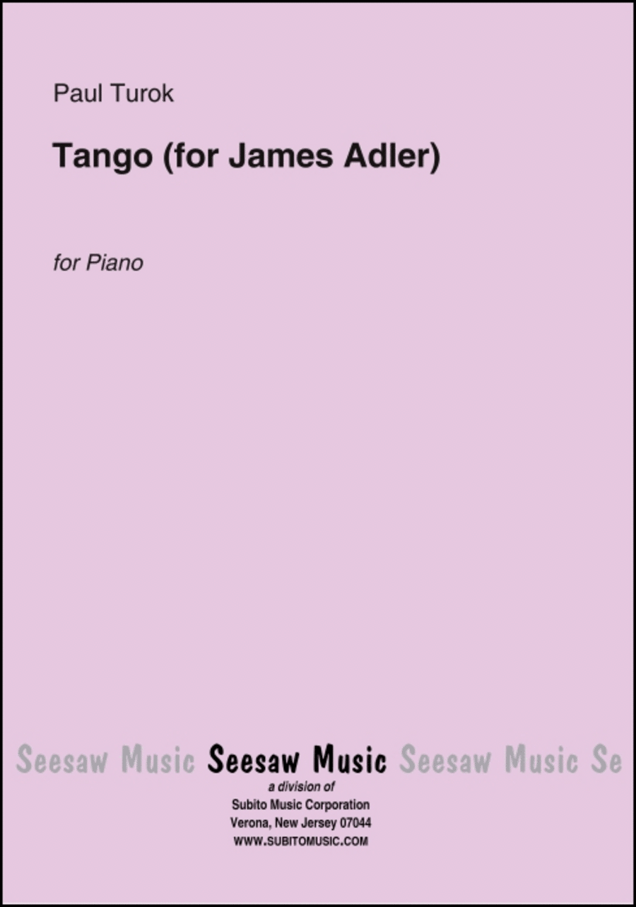 Tango (for James Adler) Harpsichord scores gallery preview page 1