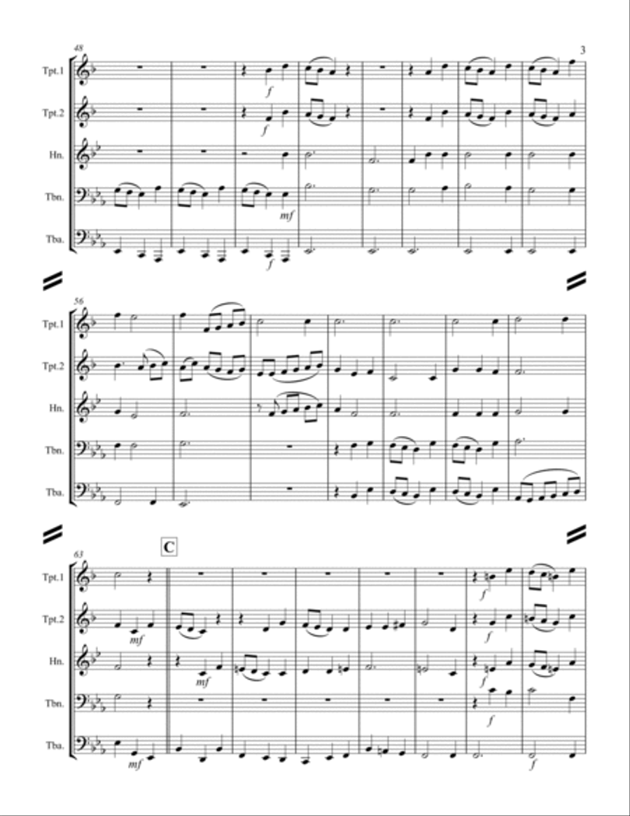 Handel - And the Glory of the Lord from Messiah (for Brass Quintet) Brass Quintet scores gallery preview page 4