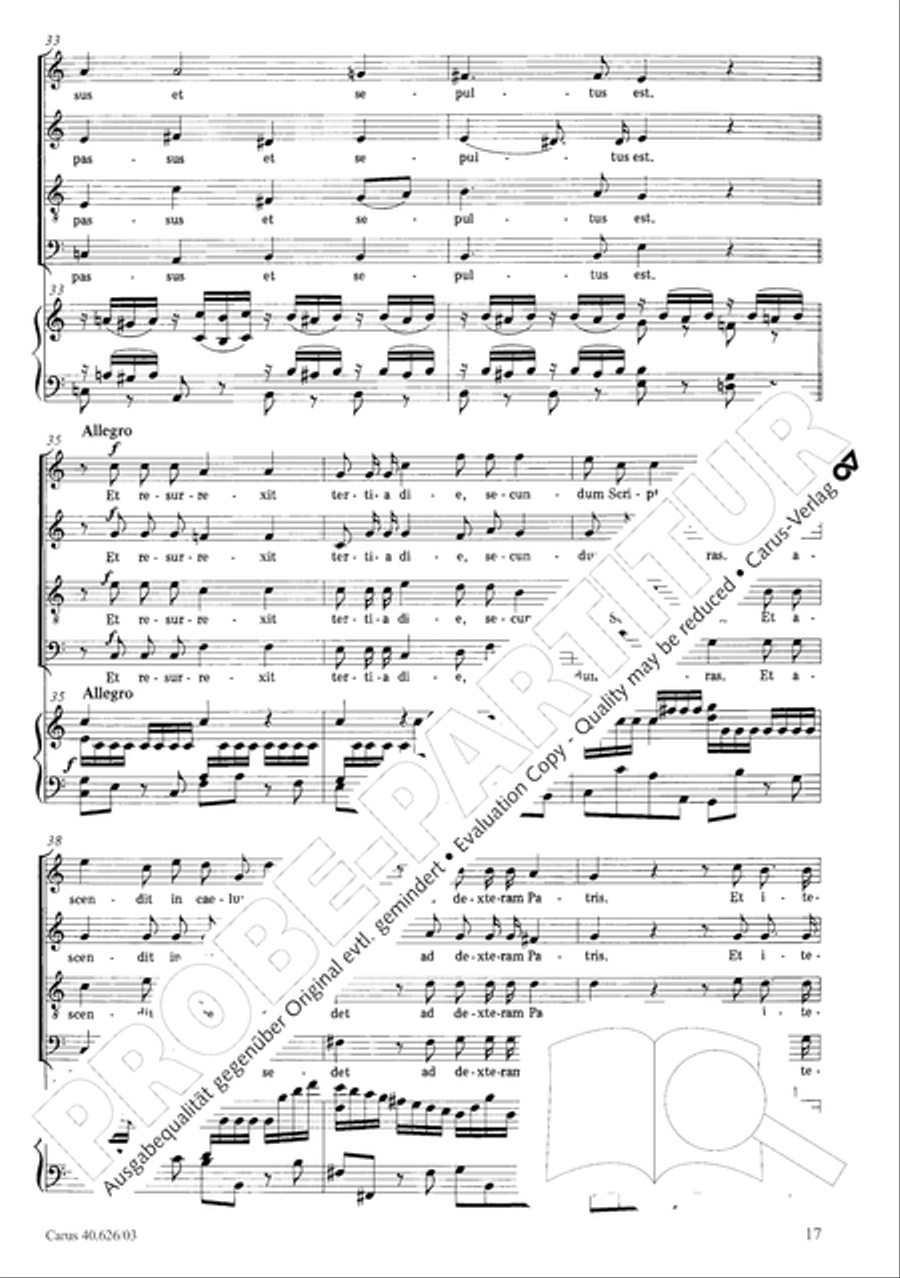 Mass in C Major 4-Part scores gallery preview page 24