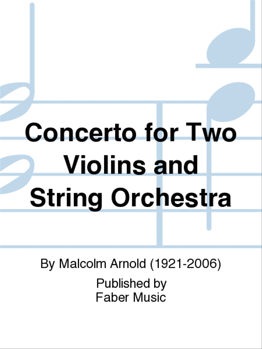 Concerto for Two Violins and String Orchestra String Orchestra scores gallery preview page 1