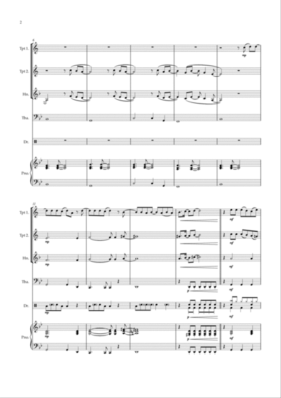 Flowers Brass Quartet scores gallery preview page 2