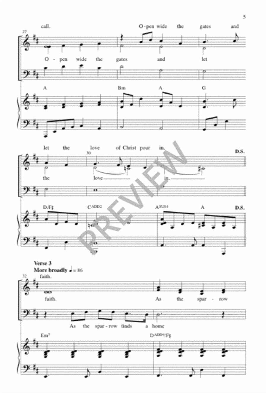 Bless These Walls 3-Part scores gallery preview page 5