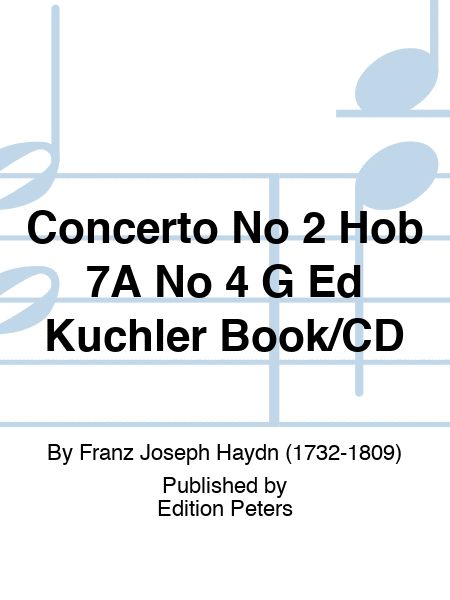 Haydn - Concerto No 2 G Hob 7A No 4 Violin/Piano Book/CD