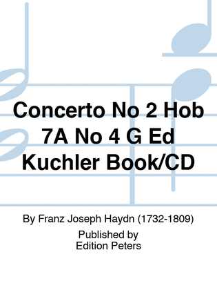 Book cover for Haydn - Concerto No 2 G Hob 7A No 4 Violin/Piano Book/CD