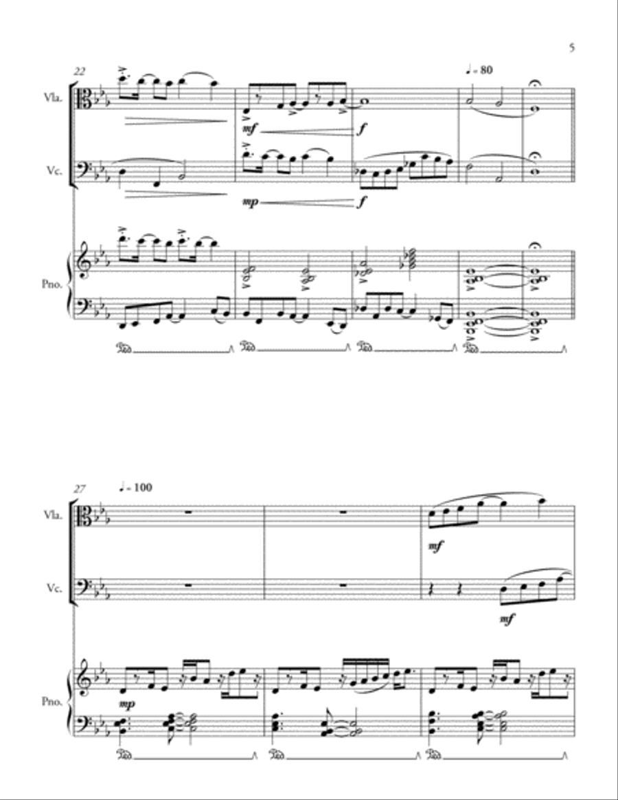 Piano Trio (2011-12) Small Ensemble scores gallery preview page 5