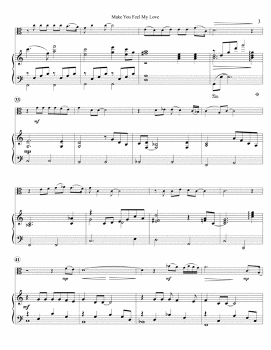Make You Feel My Love Make You Feel My Love Viola scores gallery preview page 5