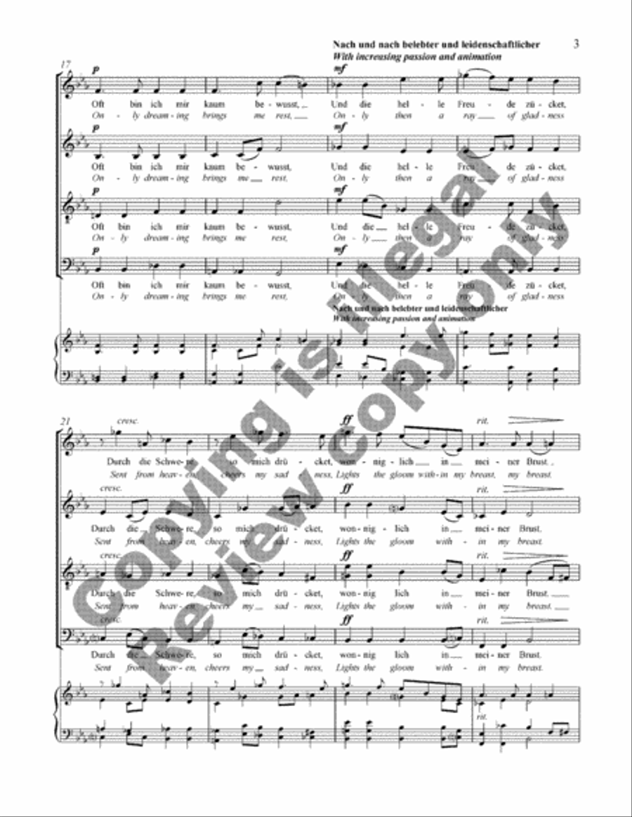 Verborgenheit (Concealment) 4-Part scores gallery preview page 10