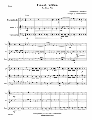 FUNICCULI, FUNICCULA - Brass Trio (unaccompanied)