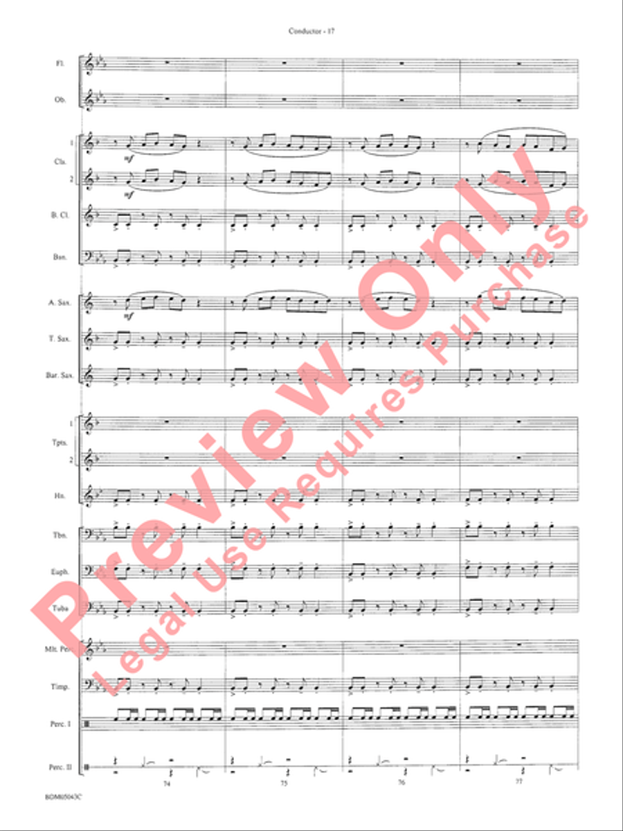 Abaco Overture Concert Band Methods scores gallery preview page 21