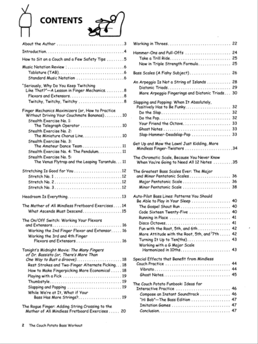 The Couch Potato Bass Workout Bass Guitar scores gallery preview page 2