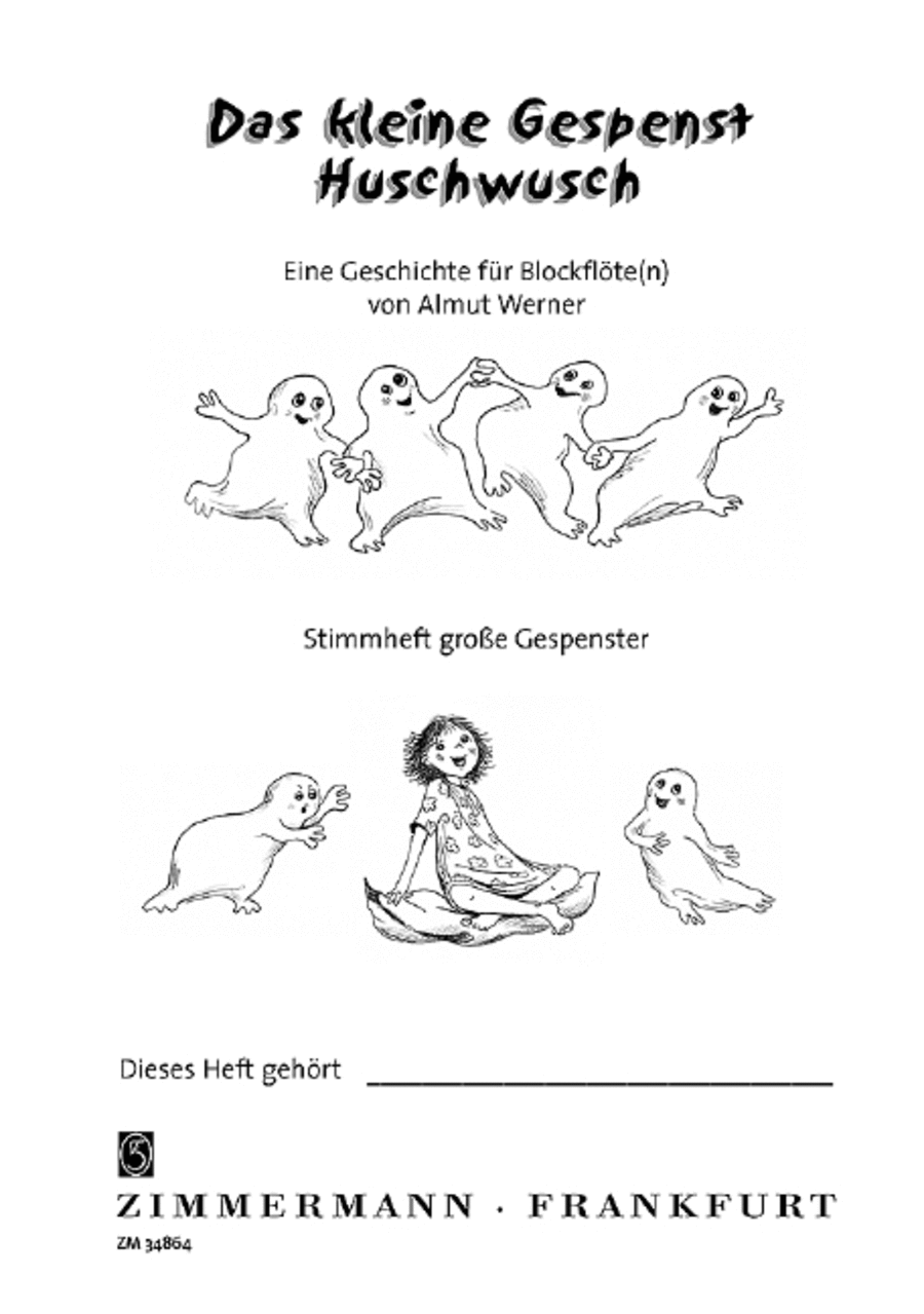 Das kleine Gespenst Huschwusch Recorder scores gallery preview page 1