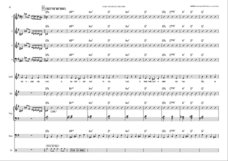 L-O-V-E Jazz Ensemble scores gallery preview page 4