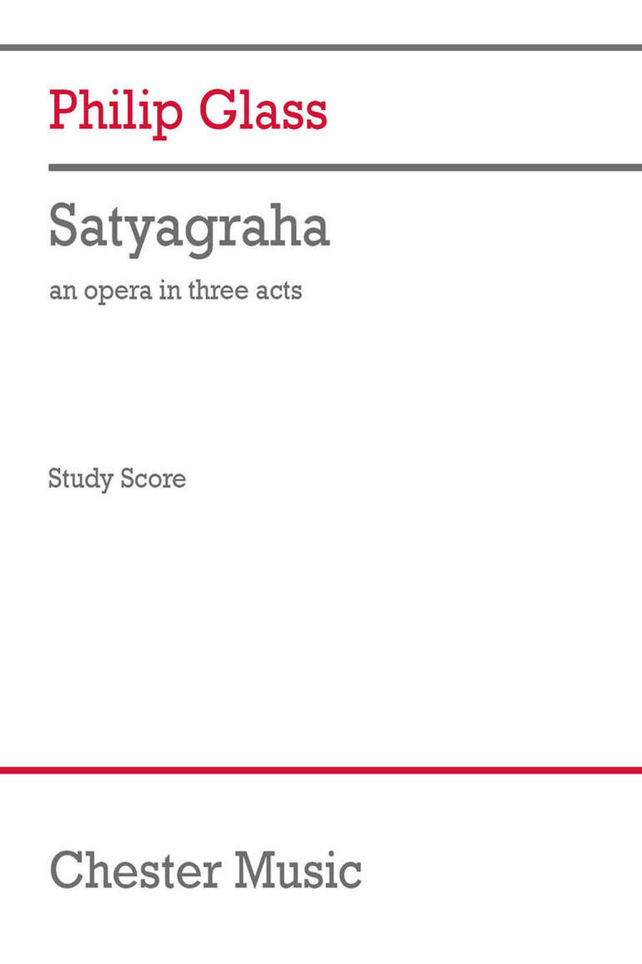 Satyagraha, Acts 1, 2 and 3 Study Score scores gallery preview page 1