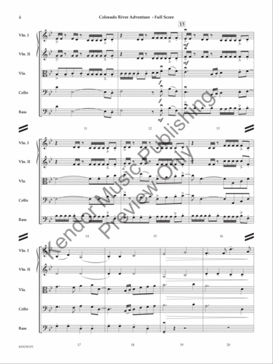 Colorado River Adventure Colorado River Adventure String Orchestra scores gallery preview page 5