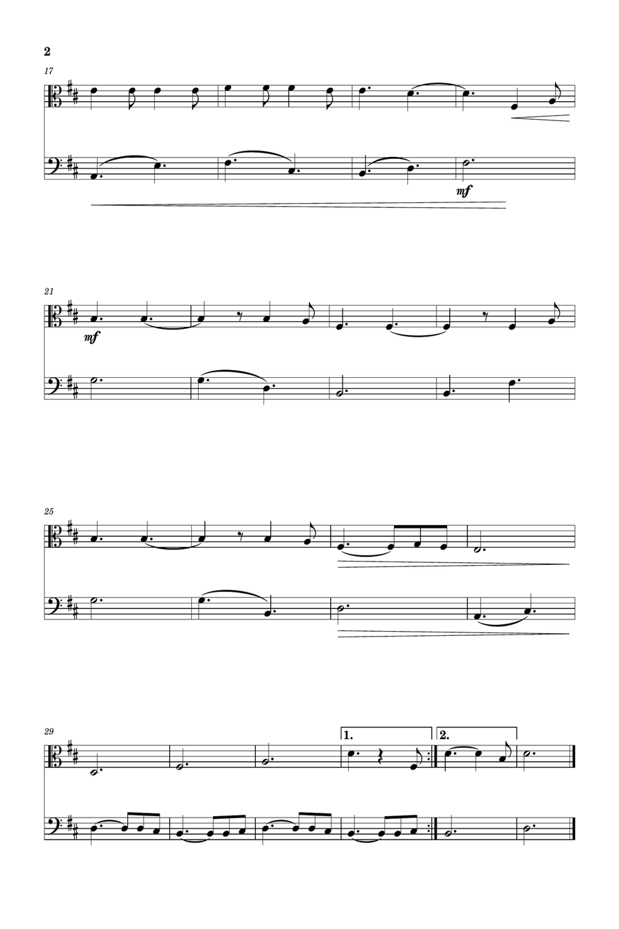 Hallelujah String Duet scores gallery preview page 2