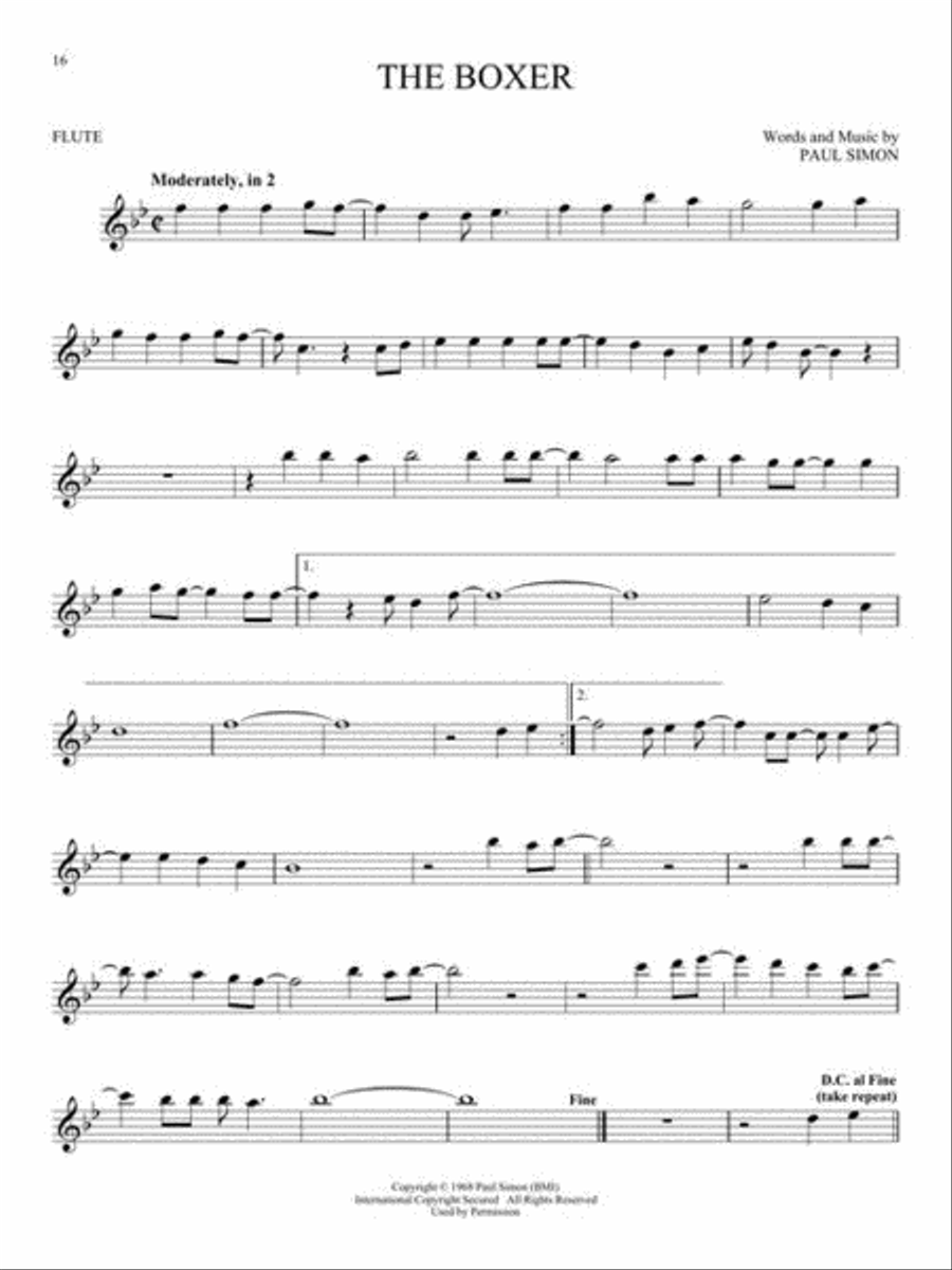 101 Most Beautiful Songs 101 Most Beautiful Songs Flute Solo scores gallery preview page 7