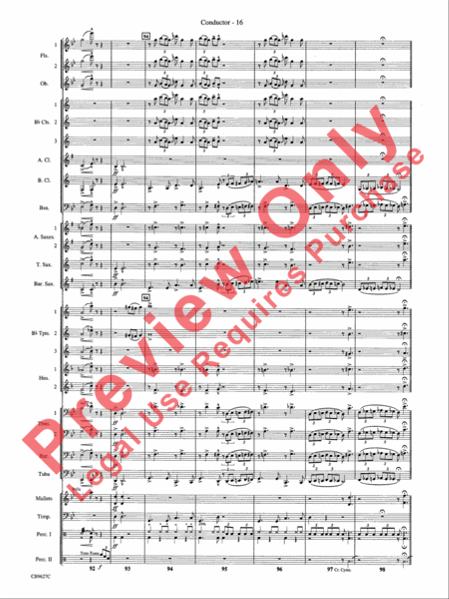 How the Grinch Stole Christmas Concert Band scores gallery preview page 19