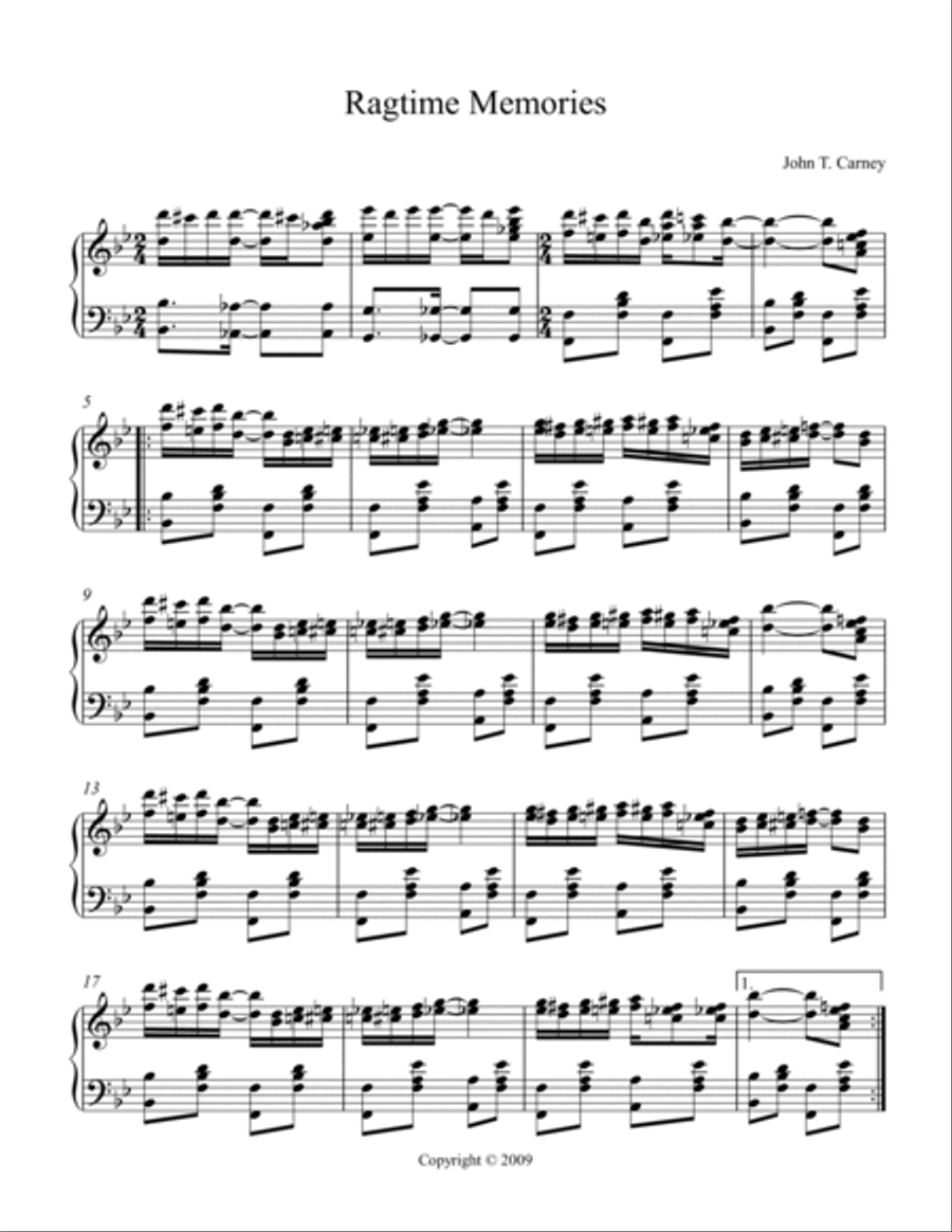 Ragtime Memories Piano Solo scores gallery preview page 2