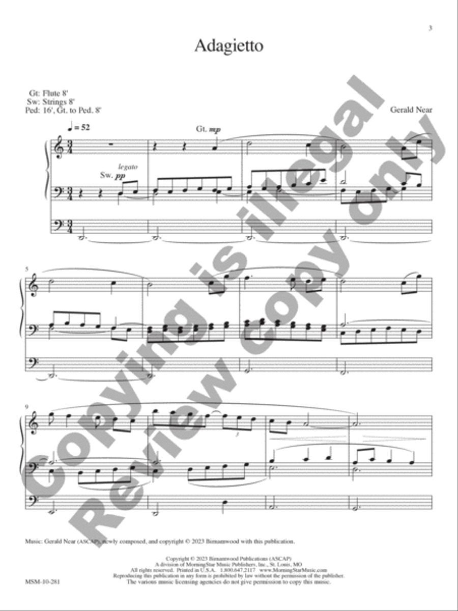 Adagietto Organ scores gallery preview page 2