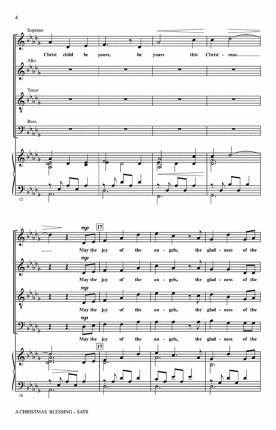 A Christmas Blessing 4-Part scores gallery preview page 3