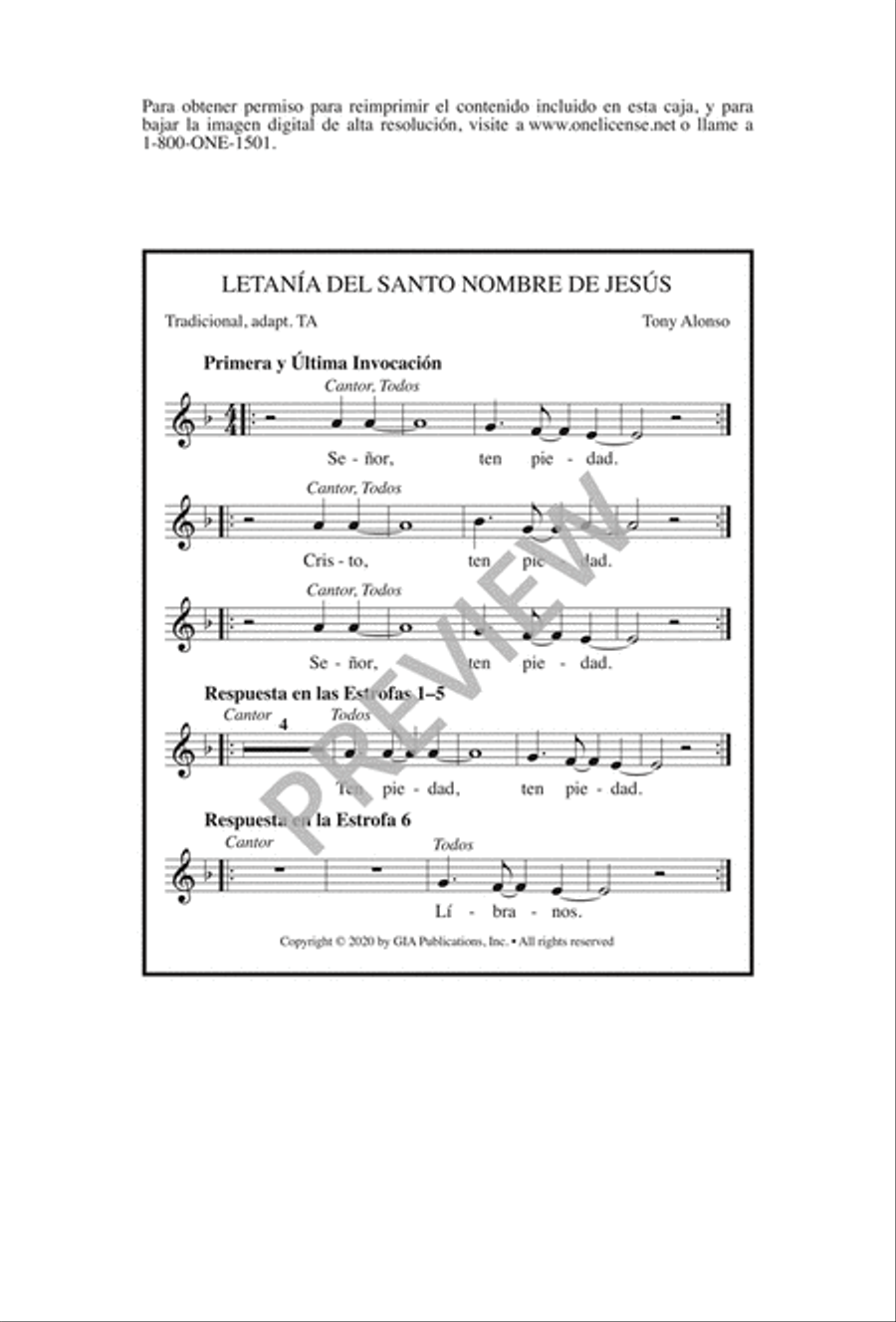 Letanía del Santo Nombre de Jesús 3-Part scores gallery preview page 22