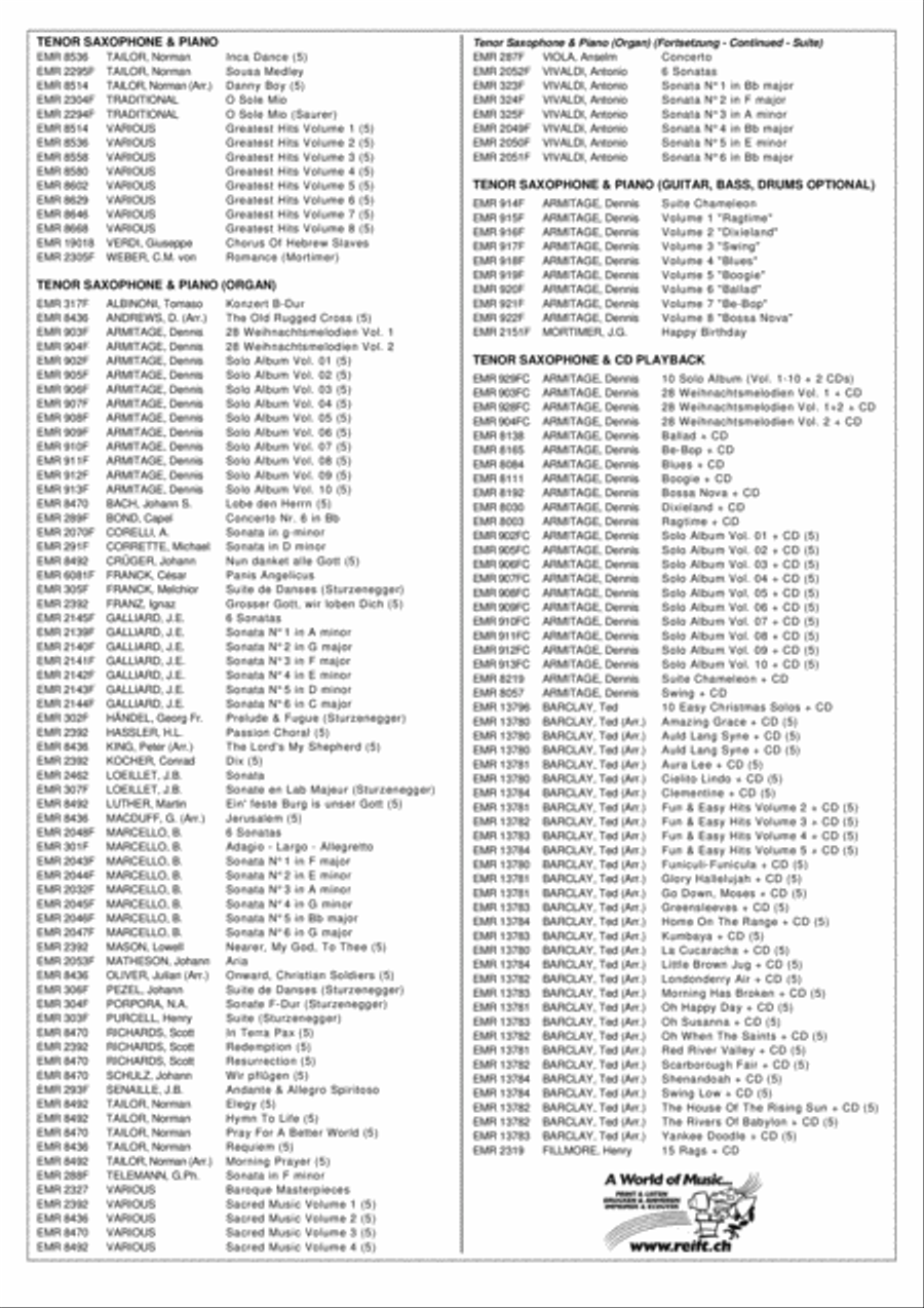 Solo Album Volume 04 Solo Album Volume 04 Tenor Saxophone scores gallery preview page 8