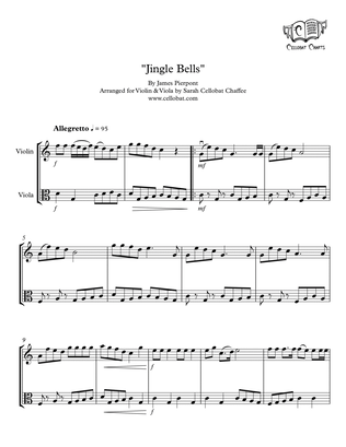 Book cover for Jingle Bells - Violin & Viola Duet - Traditional Christmas arr. Cellobat