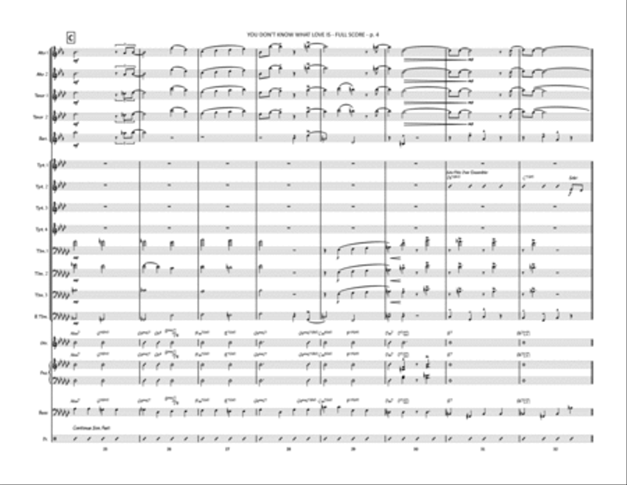 You Don't Know What Love Is Jazz Ensemble scores gallery preview page 5