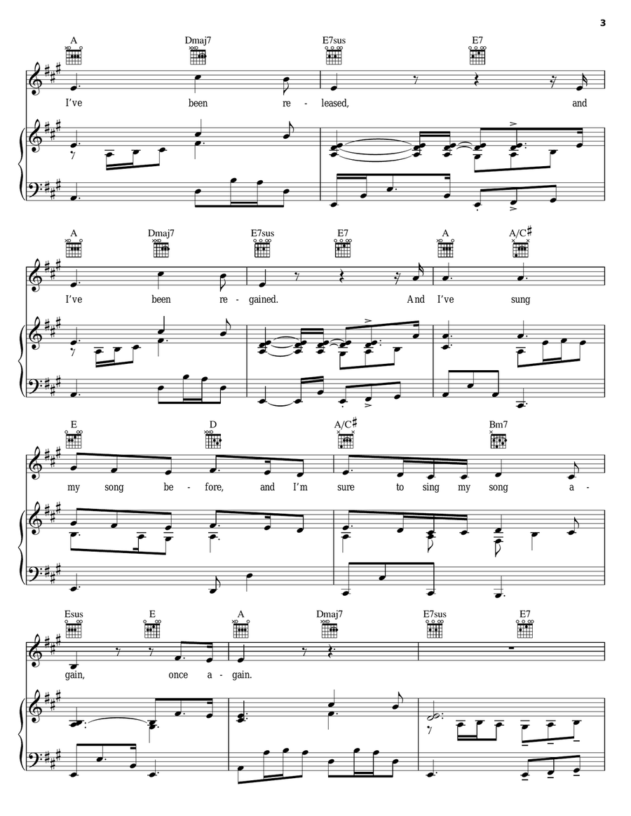 I've Been This Way Before Piano, Vocal, Guitar scores gallery preview page 3