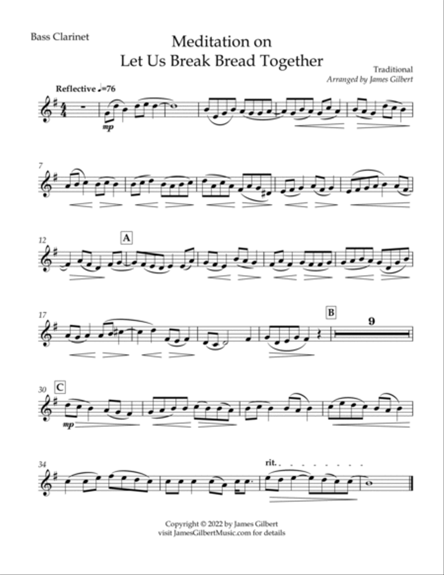 Meditation on Let Us Break Bread Together Full Orchestra scores gallery preview page 3