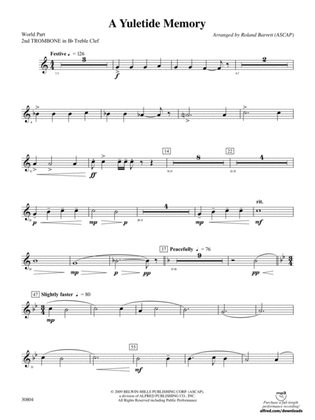 A Yuletide Memory: (wp) 2nd B-flat Trombone T.C.