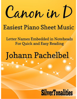 Book cover for Canon in D Easiest Piano Sheet Music