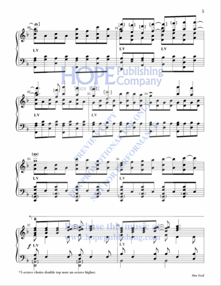 Our God 5-Octaves scores gallery preview page 6